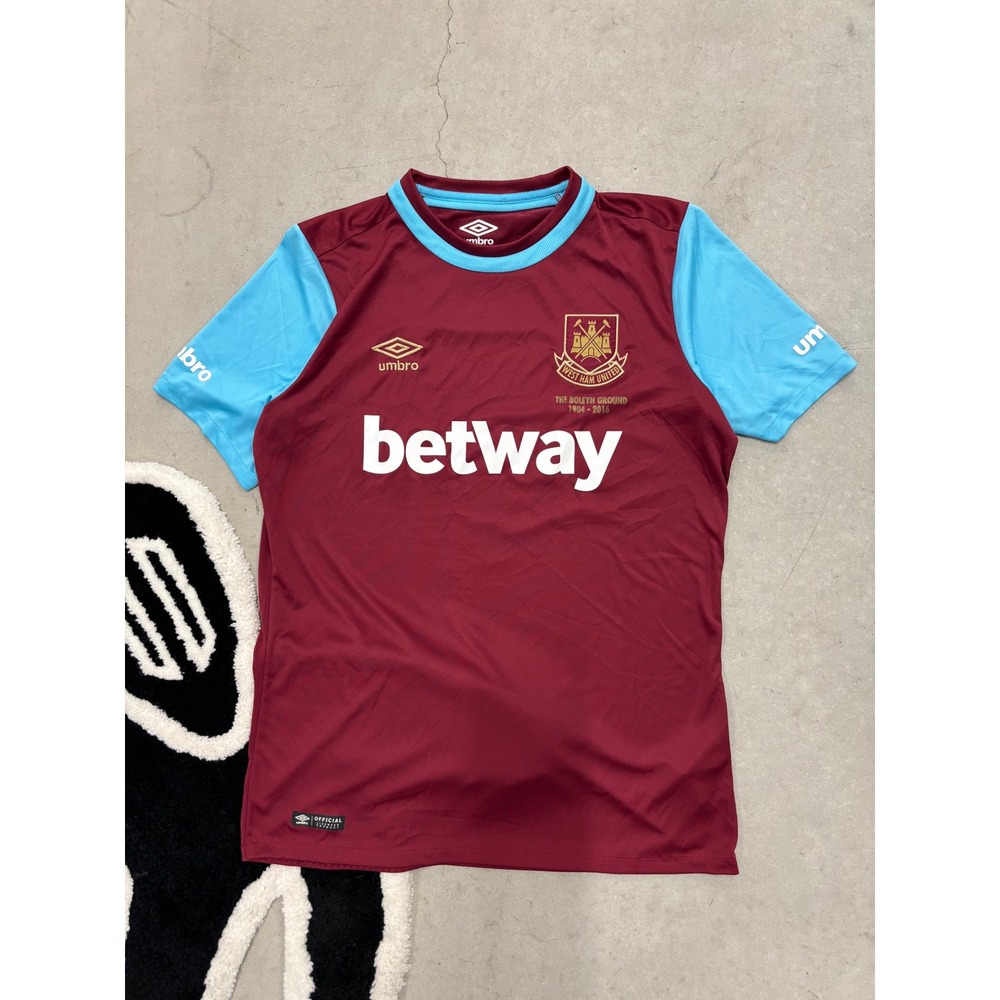 Umbro West Ham United 2015-16 Boleyn Ground Farewell Jersey Claret Blue Mens M